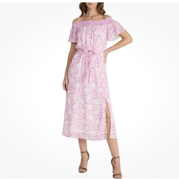 SOLD - NWT Mila Mae Off the Shoulder Maxi Dress - Picture 2 of 5